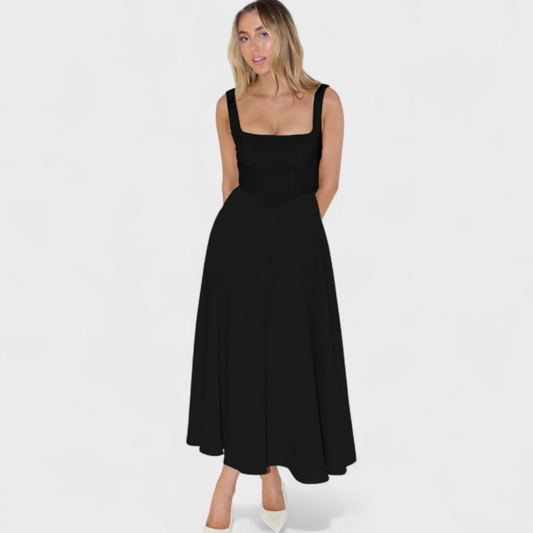 Maribel - Robe Midi décolleté carré