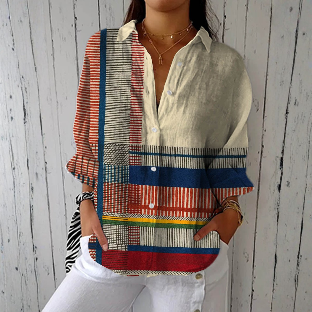 Viviana - Blouse avec Motif Artistique