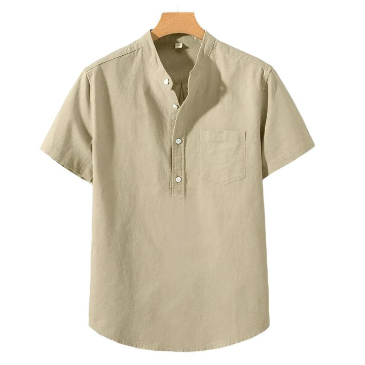 Chemise en Mélange de Polyester - Col Montant