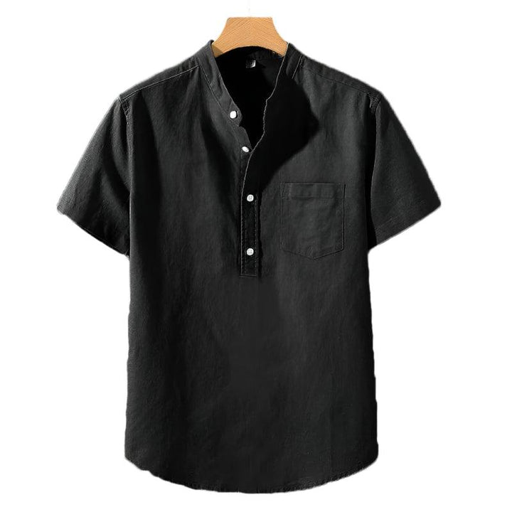 Chemise en Mélange de Polyester - Col Montant