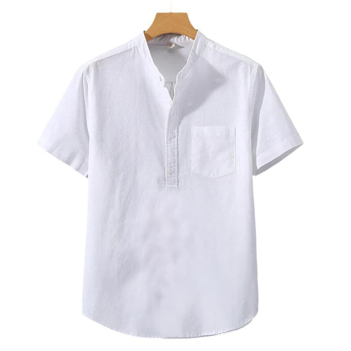 Chemise en Mélange de Polyester - Col Montant