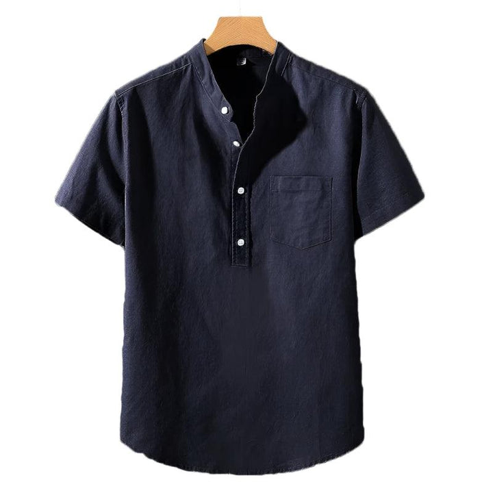 Chemise en Mélange de Polyester - Col Montant