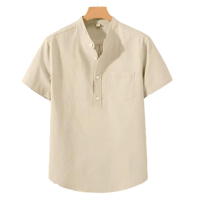 Chemise en Mélange de Polyester - Col Montant
