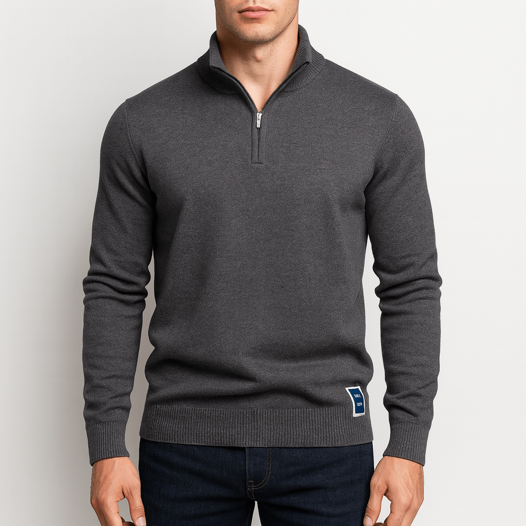 Pull à Col Zippé - Coupe Ajustée