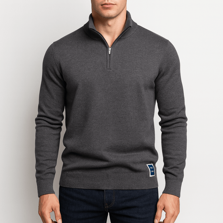 Pull à Col Zippé - Coupe Ajustée