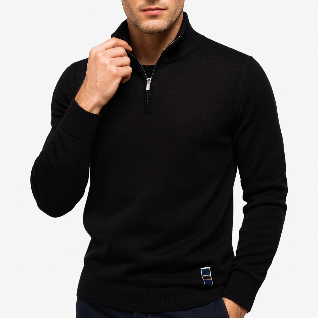 Pull à Col Zippé - Coupe Ajustée