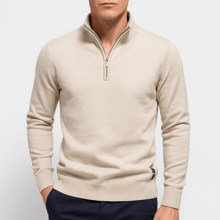 Pull à Col Zippé - Coupe Ajustée