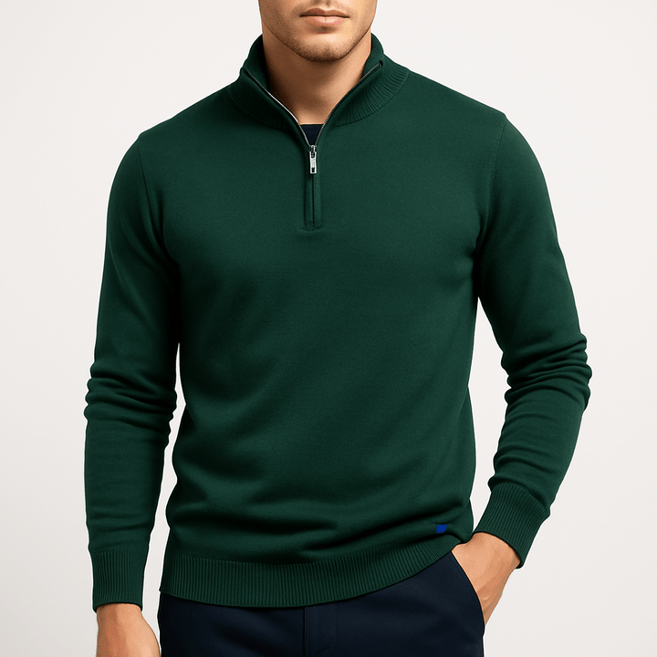 Pull à Col Zippé - Coupe Ajustée