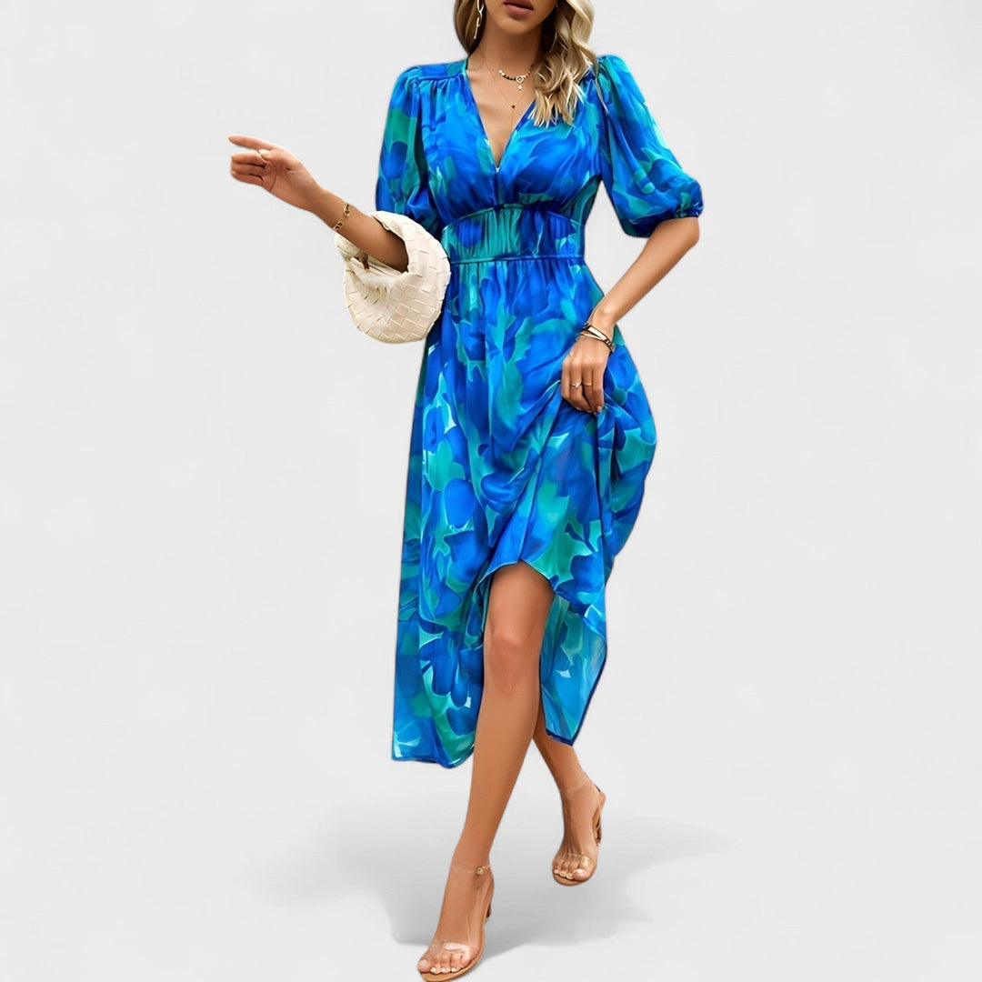 Clara - Robe Midi Florale Élégante