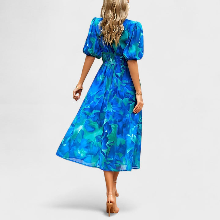 Clara - Robe Midi Florale Élégante