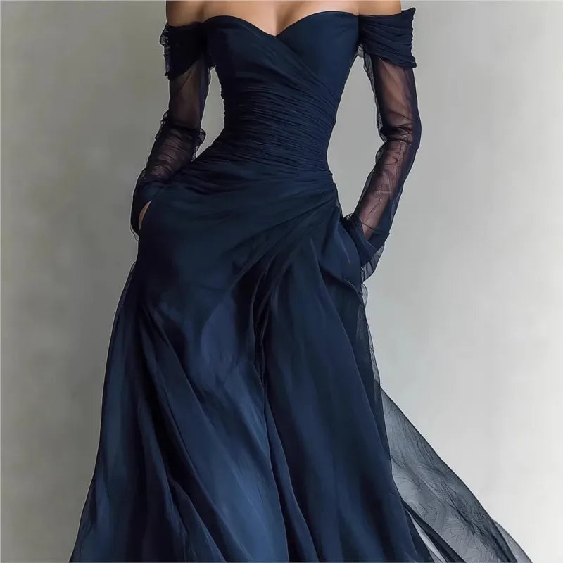 Eleonora - Robe longue avec les épaules dénudées