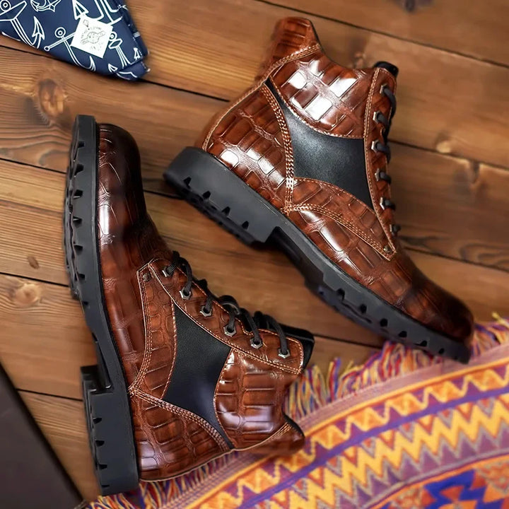 Afonso - Bottes en Cuir de Crocodile