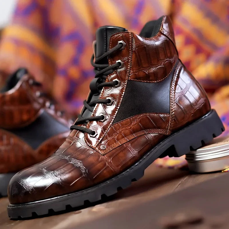 Afonso - Bottes en Cuir de Crocodile