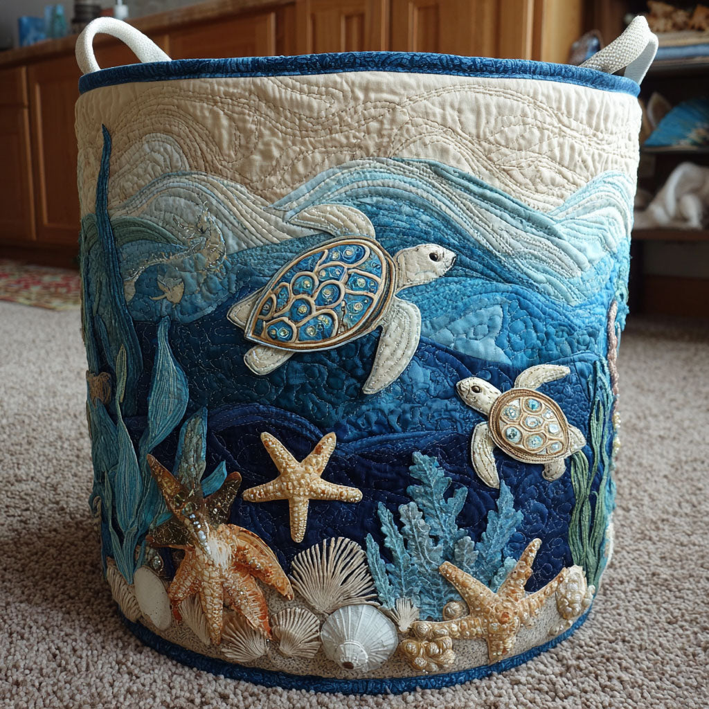 Panier rembourré Tortue | Panier fait main