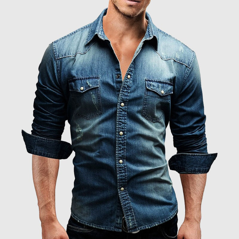 Chemise - Devant avec Boutons Structuré