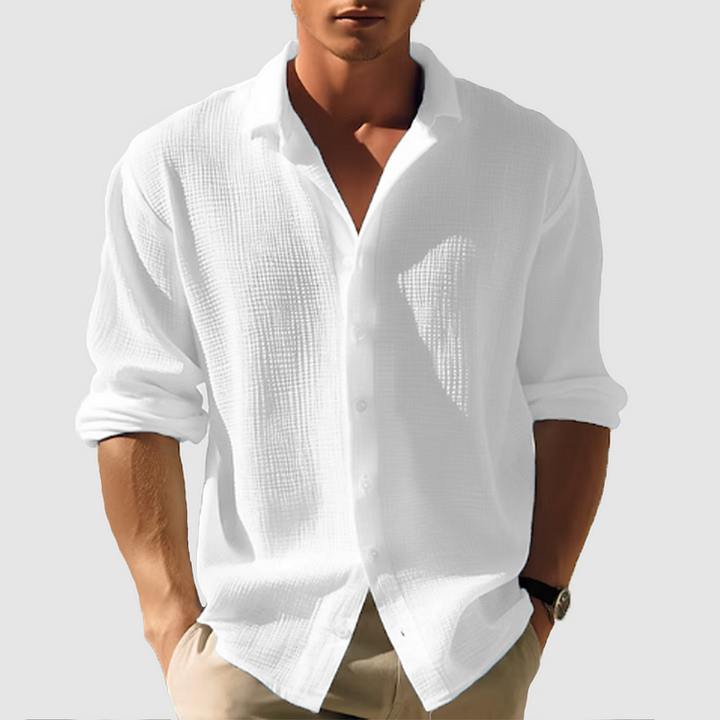 Chemise - Devant avec Boutons Barres Courbées
