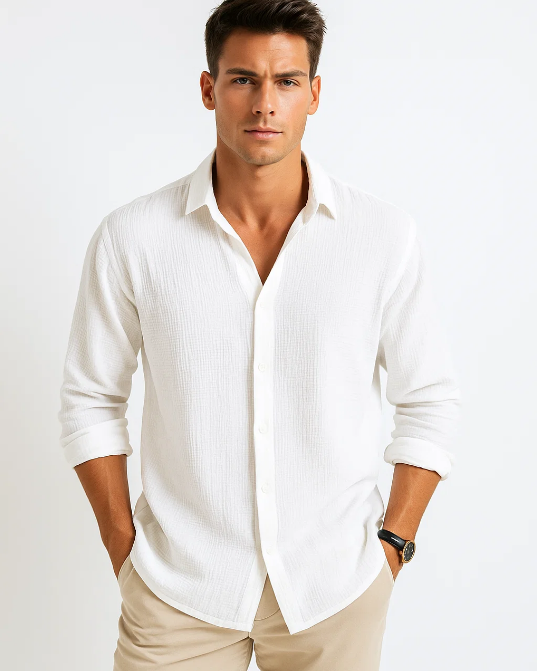 Chemise - Col Intelligent Bouton Complet