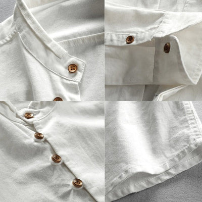 Chemise - Col Haut Bouton Vintage