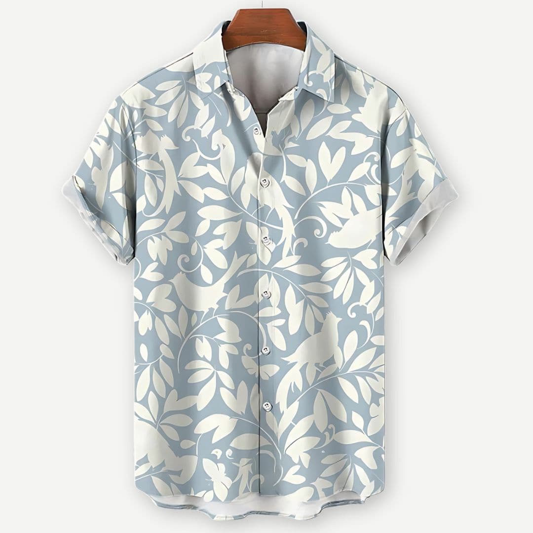 Chemise à Manches Courtes - Imprimé Feuilles