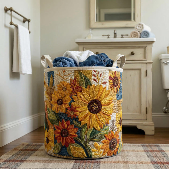 Rêve de Tournesol | Panier à Linge Matelassé