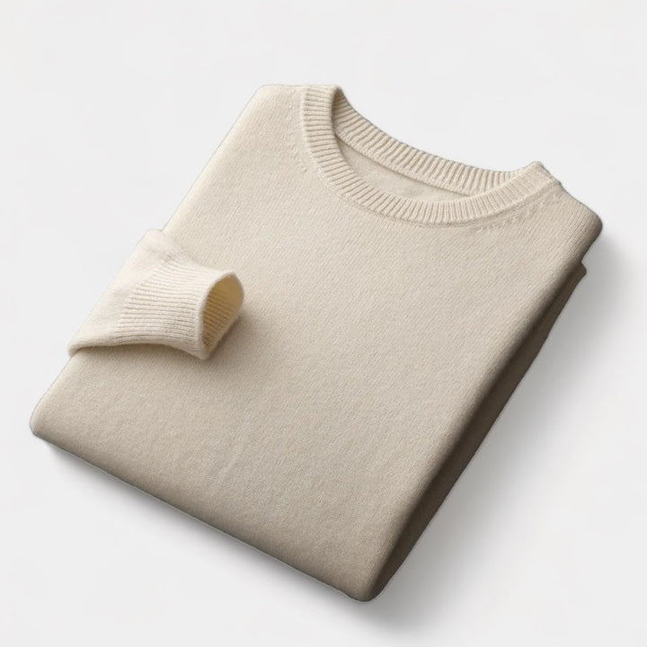 João - Pull en maille mélangée à col rond