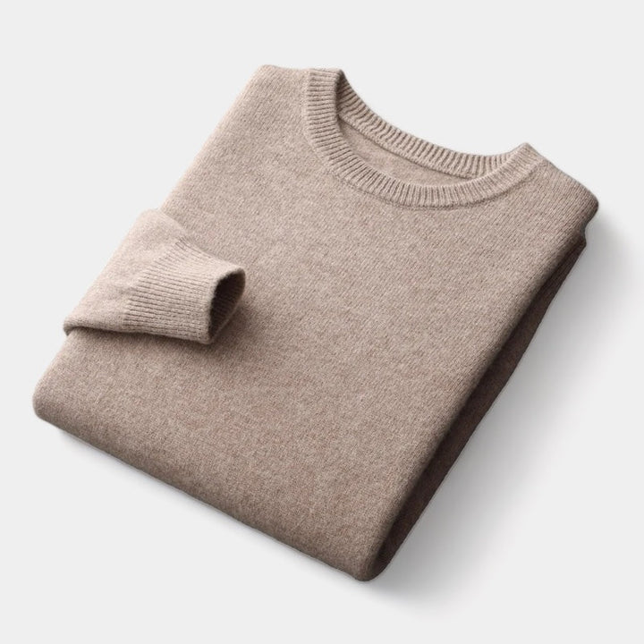 João - Pull en maille mélangée à col rond