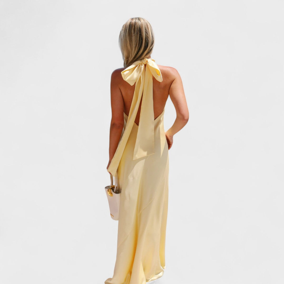 Martina - Robe avec nœud en satin