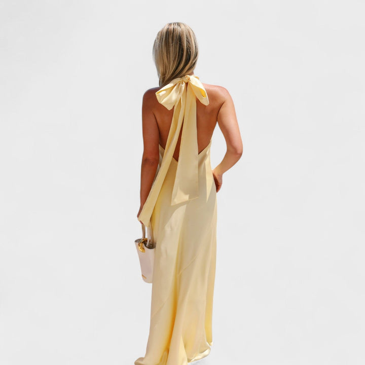 Martina - Robe avec nœud en satin