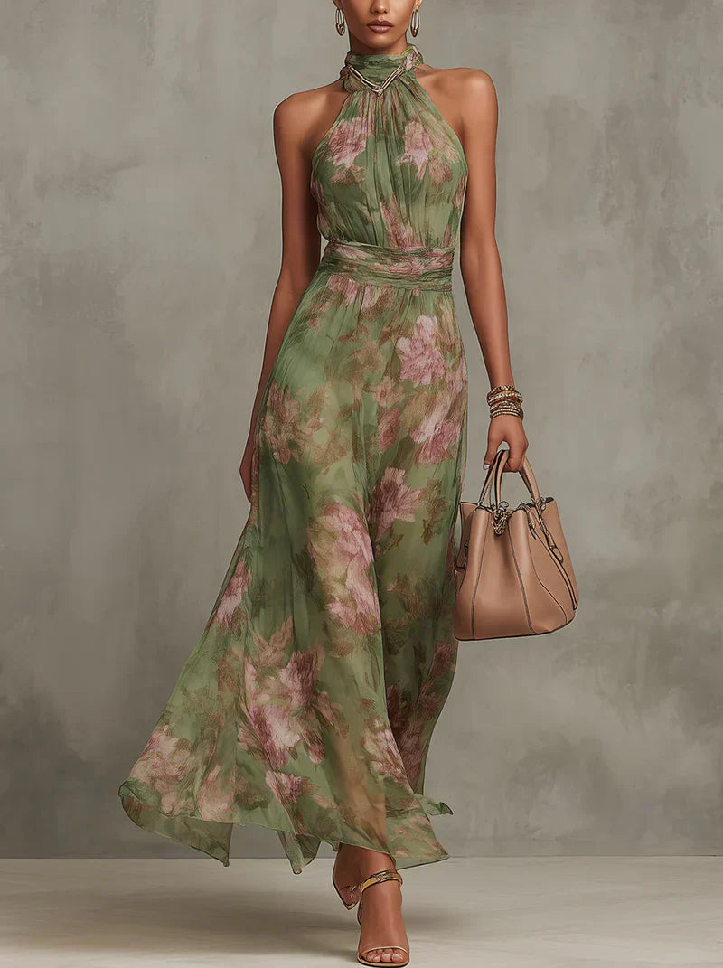 Ana - Robe maxi plissée