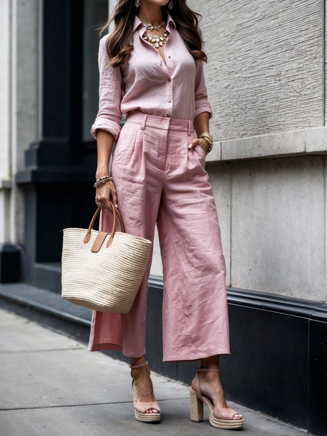 Isadora - Look Décontracté Chic Rose