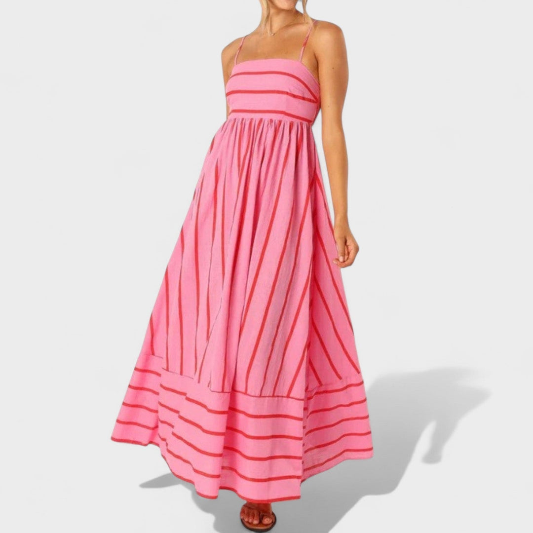 Isabel - Robe longue à rayures
