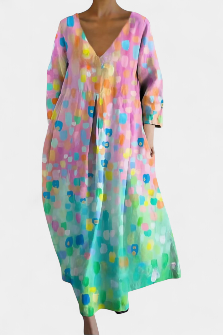 Ana - Robe Fluide avec Imprimé