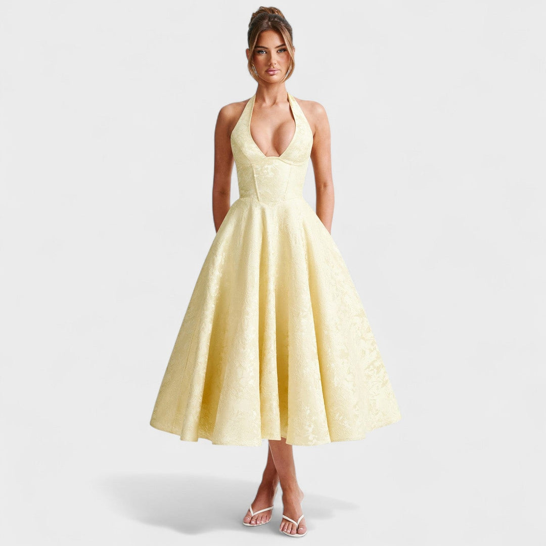 Halina - Robe midi avec corset