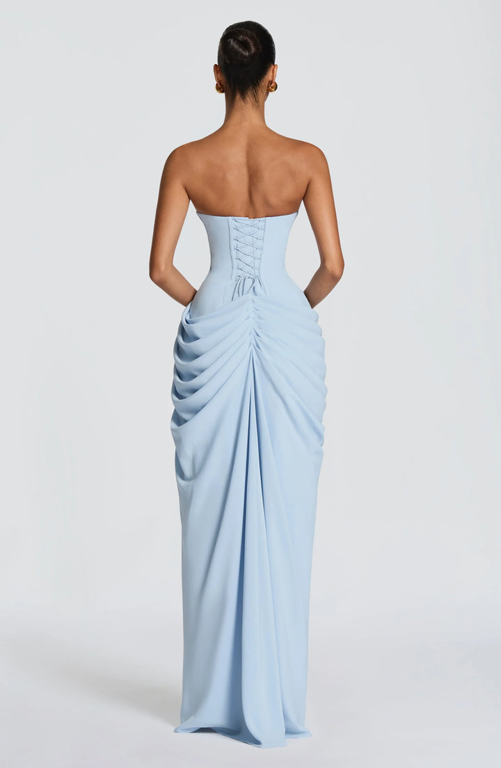 Adriana - Robe Longue Drapée avec Fente