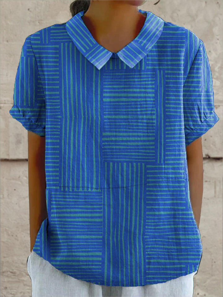 Mara - Chemise Géométrique Rayée