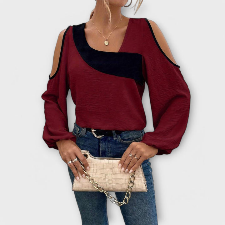 Scarlet - Blouse à décolleté carré