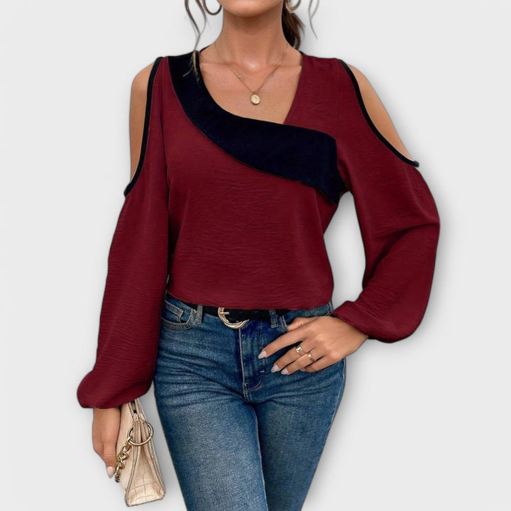 Scarlet - Blouse à décolleté carré