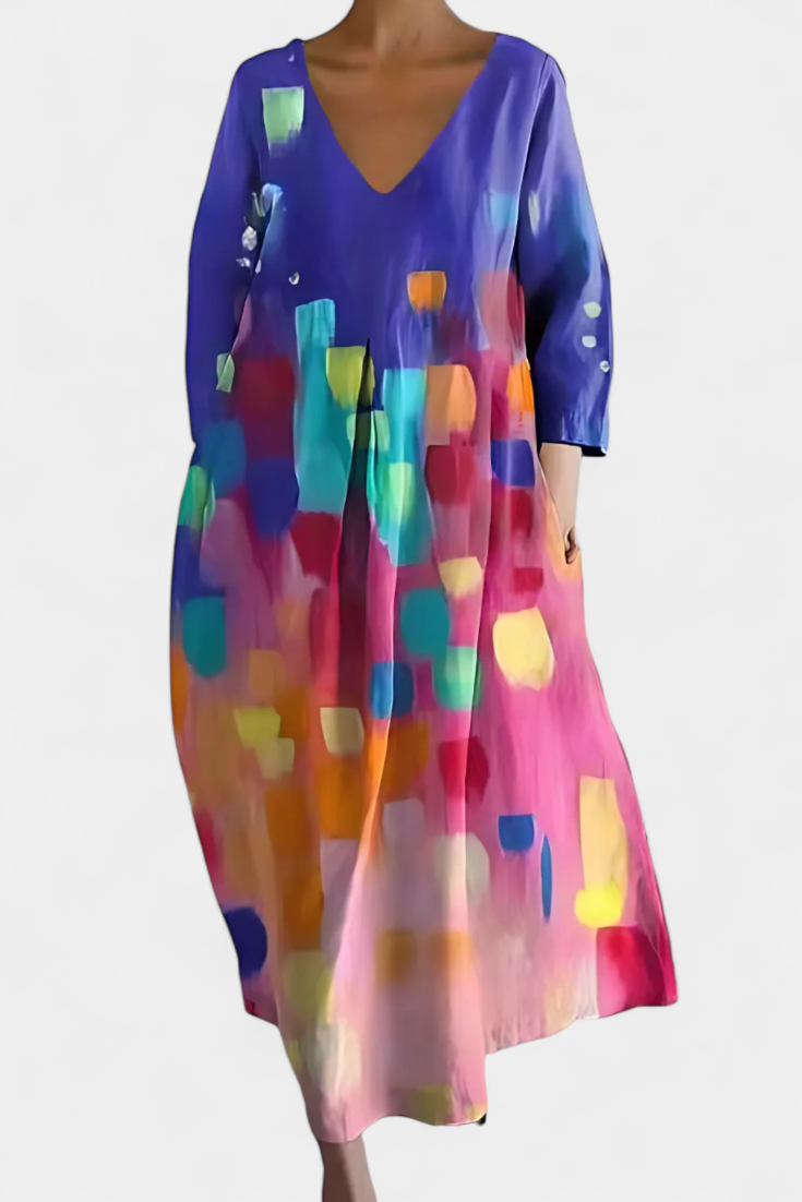 Ana - Robe Fluide avec Imprimé