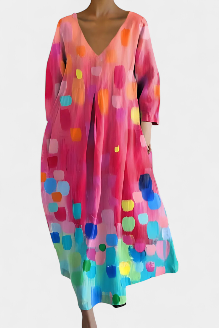 Ana - Robe Fluide avec Imprimé