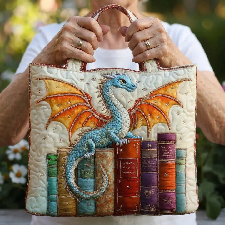 Sac Acolché - Dragon Émeraude Gardien des Livres