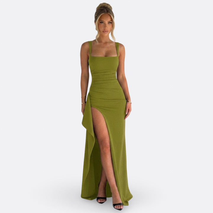 Vitória - Robe Maxi Formelle Élégante Avec Dos Ouvert