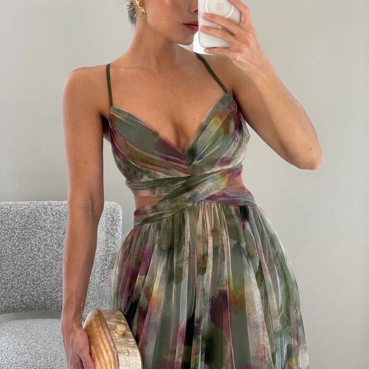 Margarida - Robe Maxi avec Imprimé Floral