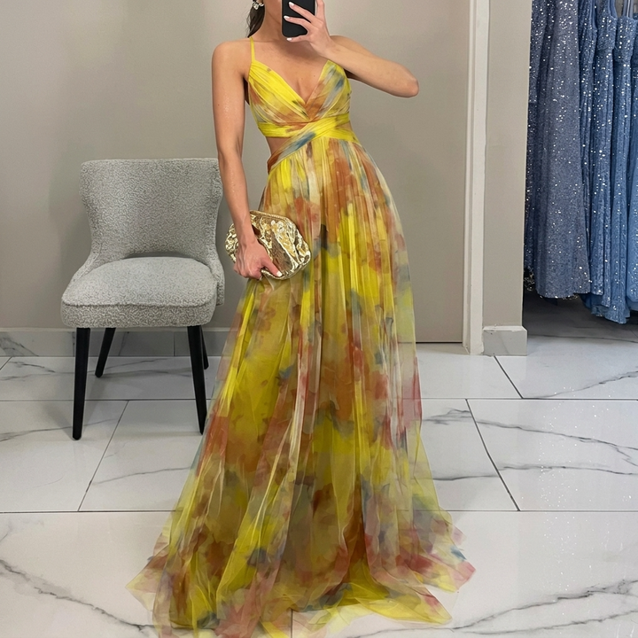 Margarida - Robe Maxi avec Imprimé Floral