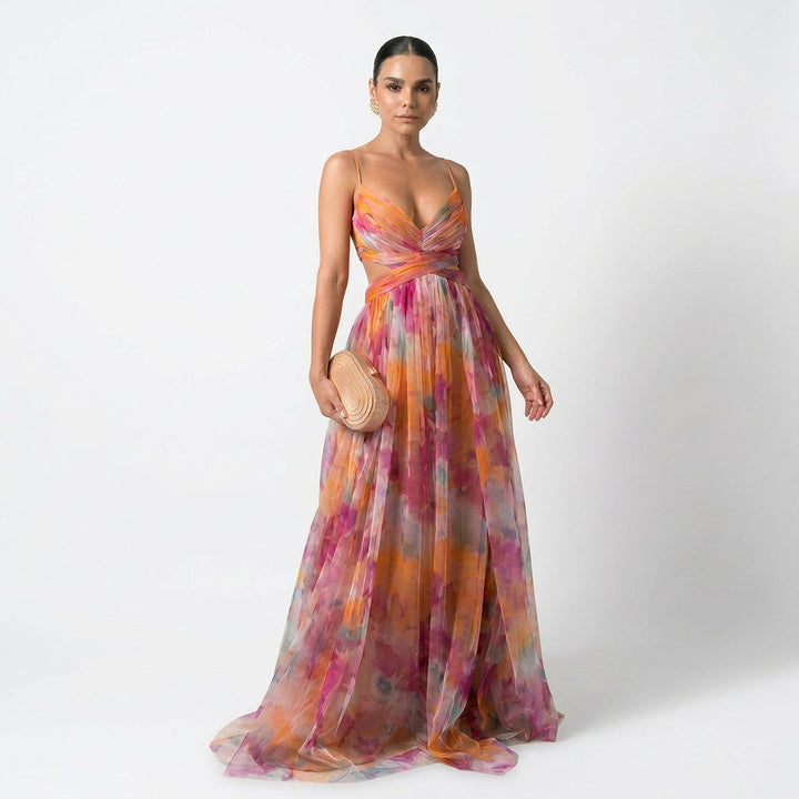 Margarida - Robe Maxi avec Imprimé Floral