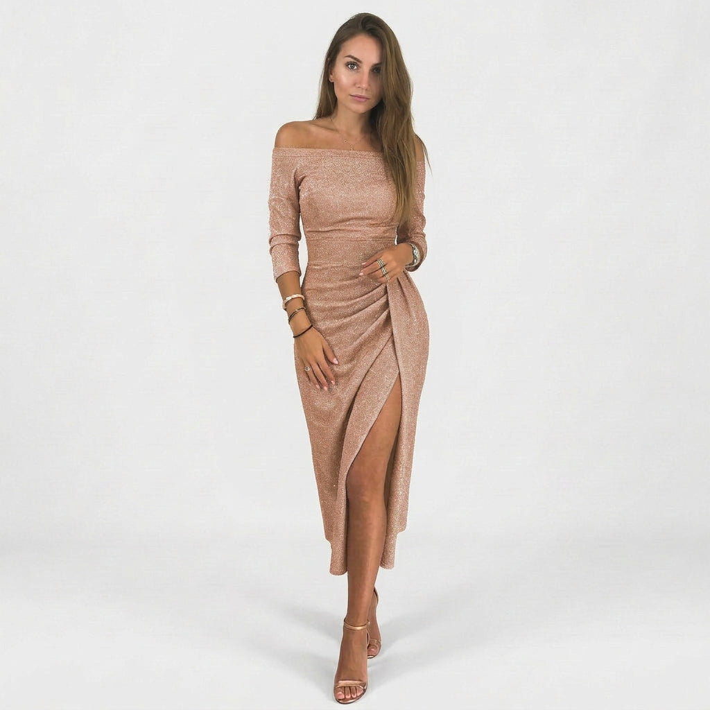 Natália - Robe chic à épaules dénudées