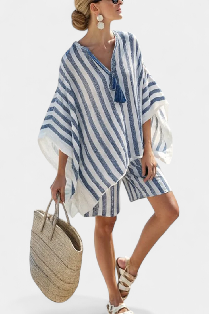 Salomé - Ensemble Rayé Blouse et Short