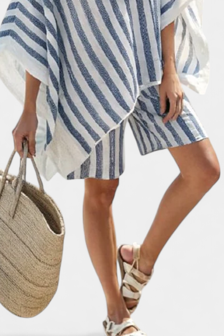 Salomé - Ensemble Rayé Blouse et Short