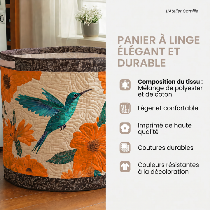 Panier à linge matelassé élégant et durable – coton-polyester, coutures durables, couleurs résistantes – L'Atelier Camille