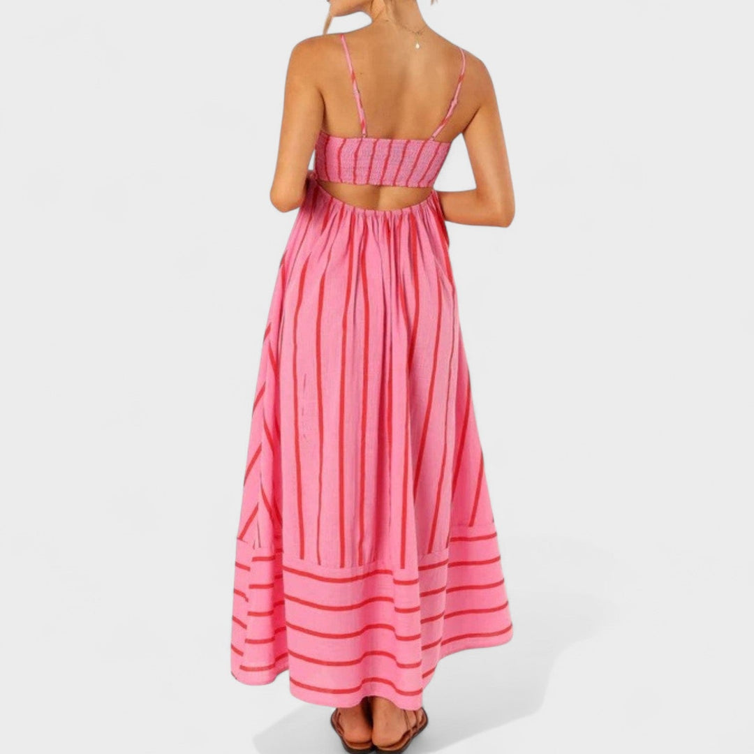 Isabel - Robe longue à rayures